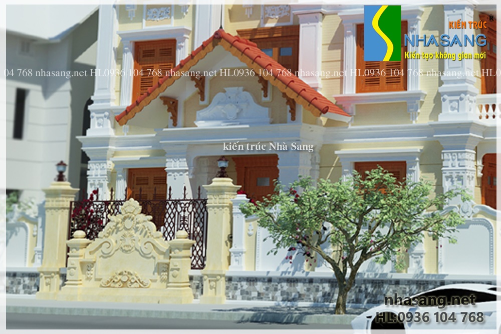 mẫu thiết kế biệt thự tân cổ điển 3 tầng đẹp